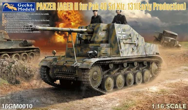 1/16 Gecko PANZER JAGER II fur Pak 40 Sd.Kfz. 131 (Early Production) Plastic Model Kit - Gecko Models