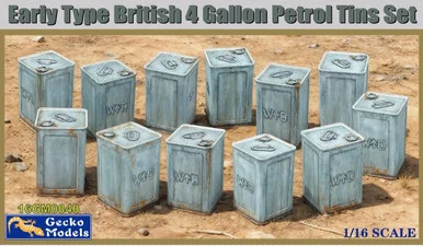 1/16 Gecko Early Type 1942 5 gal/20L Jerry Cans Set Plastic Model Kit - Gecko Models