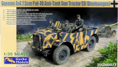 1/35 Gecko Models German 4x4 7.5cm Pak 40 Anti-Tank Gun Tractor C8 (Beutewagen)