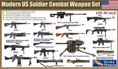 1/35 Gecko Models Modern US Soldier Combat Weapon Set
