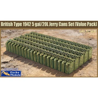 1/35 Gecko British Type 1942 5 gal/20L Jerry Cans Set(Value Pack) - Gecko Models