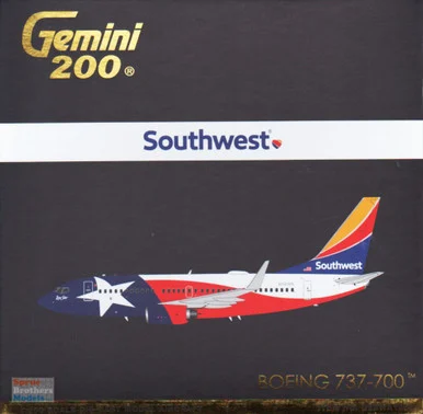 GEMG21009 1:200 Gemini Jets Southwest Airlines Boeing 737-700 Reg #N931WN 'Lone Star One' (pre-painted/pre-built)