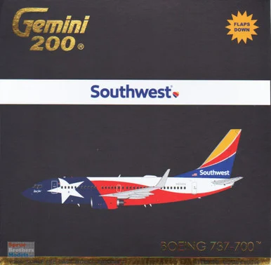 GEMG21009F 1:200 Gemini Jets Southwest Airlines Boeing 737-700 Reg #N931WN 'Lone Star One' Flaps Down Version (pre-painted/pre-built)