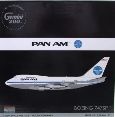 GEMG21157 1:200 Gemini Jets Pan Am 747SP Reg #N539PA (pre-painted/pre-built)