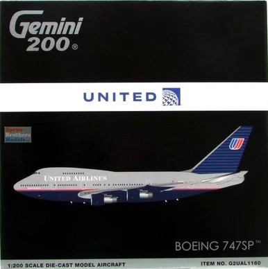 GEMG21160 1:200 Gemini Jets United Airlines 747SP Reg #N145UA (pre-painted/pre-built)