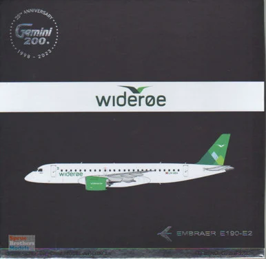 GEMG21232 1:200 Gemini Jets Wideroe E190-E2 Reg #LN-WEA (pre-painted/pre-built)