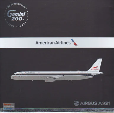 GEMG21297 1:200 Gemini Jets American Airlines Airbus A321 Reg #N579UW 'Allegheny Heritage' (pre-painted/pre-built)