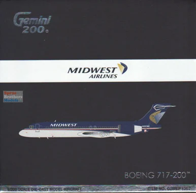 GEMG21367 1:200 Gemini Jets Midwest Airlines B717-200 Reg #N920ME (pre-painted/pre-built)