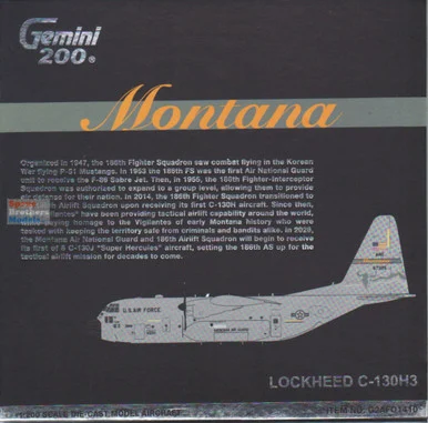 GEMG21410 1:200 Gemini Jets Lockheed C-130H Hercules #96-7325 'Montana ANG' (pre-painted/pre-built)