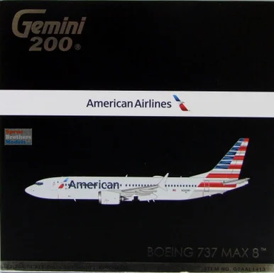 GEMG21413 1:200 Gemini Jets American Airlines B737 Max 8 Reg #N326RP (pre-painted/pre-built)