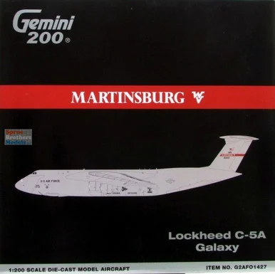 GEMG21427 1:200 Gemini Jets C-5A Galaxy #68-0222 'Martinsburg / West Virginia ANG' (pre-painted/pre-built)