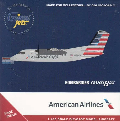 GEMGJ1707 1:400 Gemini Jets American Eagle Dash 8-100 Reg #N808EX (pre-painted/pre-built)