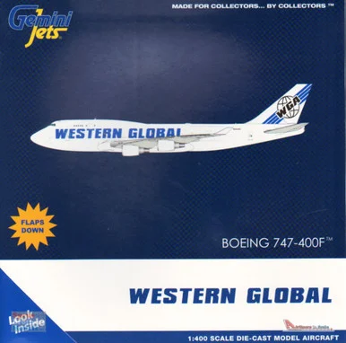 GEMGJ2015F 1:400 Gemini Jets Western Global 747-400BCF Reg #N344KD Flaps Down Version (pre-painted/pre-built)