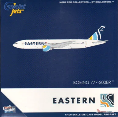 GEMGJ2059 1:400 Gemini Jets Eastern Boeing 777-200ER Reg #N771KW (pre-painted/pre-built)