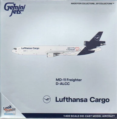 GEMGJ2072 1:400 Gemini Jets Lufthansa Cargo MD-11F Reg #D-ALCC 'Farewell MD-11' (pre-painted/pre-built)