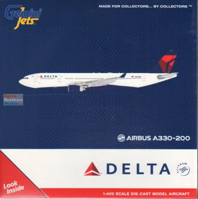 GEMGJ2105 1:400 Gemini Jets Delta Airlines Airbus A330-200 Reg #N852NW (pre-painted/pre-built)