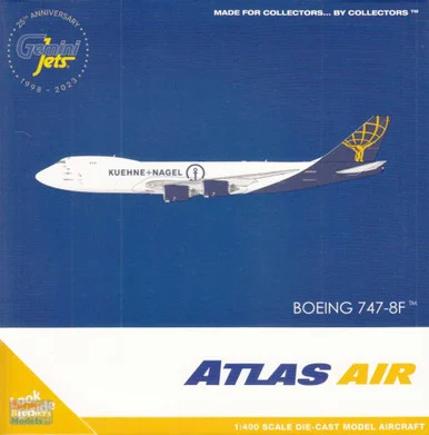 GEMGJ2203 1:400 Gemini Jets Atlas Air/Kuehne+Nagel B747-8F Reg #N862GT (pre-painted/pre-built)