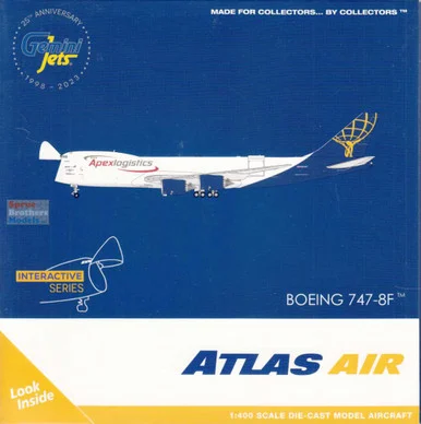 GEMGJ2206 1:400 Gemini Jets Atlas Air/Apex Logistics 747-8F Reg #N863GT 'Final 747' Interactive Series (pre-painted/pre-built)