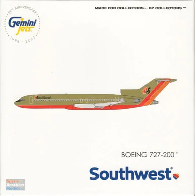 GEMGJ2216 1:400 Gemini Jets Southwest Airlines B727-200 Reg #N406BN (pre-painted/pre-built)