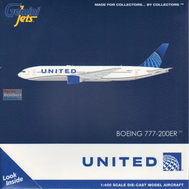 GEMGJ2230 1:400 Gemini Jets United Airlines B777-200ER Reg #N798UA (pre-painted/pre-built)
