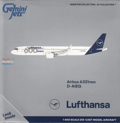 GEMGJ2238 1:400 Gemini Jets Lufthansa Airbus A321neo #D-AIEQ (pre-painted/pre-built)