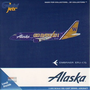 GEMGJ2251 1:400 Gemini Jets Alaska Airlines Horizon Air ERJ-175LR Reg #N662QX 'Go Dawgs' (pre-painted/pre-built)