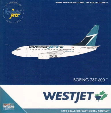 GEMGJ2259 1:400 Gemini Jets WestJet B737-600 Reg #C-GWSL (pre-painted/pre-built)