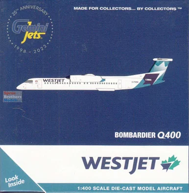 GEMGJ2272 1:400 Gemini Jets WestJet Dash 8 Q400 Reg #C-FOEN (pre-painted/pre-built)