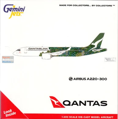 GEMGJ2275 1:400 Gemini Jets QantasLink Airbus A220-300 Reg #VH-X4A 'Minyma Kutjara Tjukurpa' (pre-painted/pre-built)