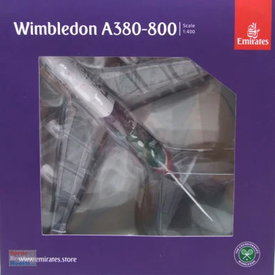 GEMGJ2283 1:400 Gemini Jets Emirates Airbus A380 Reg #A6-EOE 'Wimbleton' (pre-painted/pre-built)
