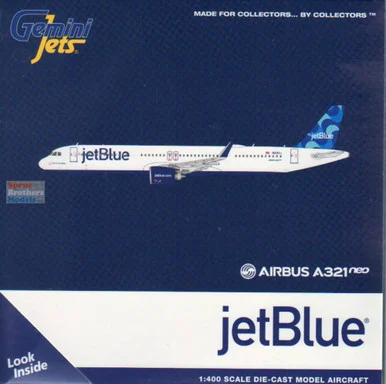 GEMGJ2288 1:400 Gemini Jets jetBlue Airbus A321neo #N2180J 'Mint for Big Things' (pre-painted/pre-built)