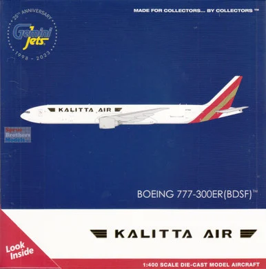 GEMGJ2301 1:400 Gemini Jets Kalitta Air B777-300ER (BDSF) Reg #N779CK (pre-painted/pre-built)