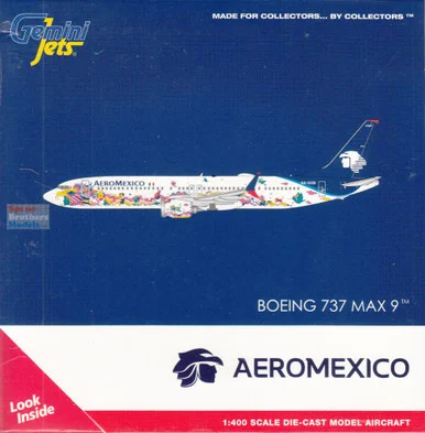 GEMGJ2316 1:400 Gemini Jets AeroMexico B737 Max 9 Reg #XA-GQS 'Kukulcan' (pre-painted/pre-built)