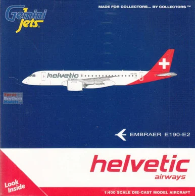 GEMGJ2323 1:400 Gemini Jets Helvetic Airways E190-E2 Reg #HB-AZC (pre-painted/pre-built)