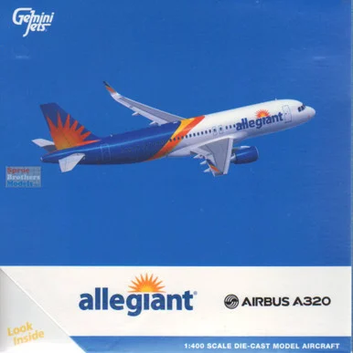 GEMGJ2326 1:400 Gemini Jets Allegiant Air Airbus A320 #N252NV (pre-painted/pre-built)