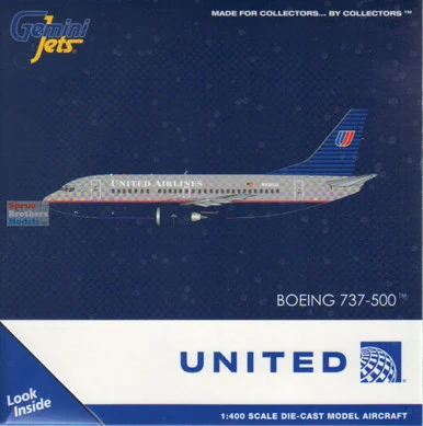 GEMGJ2348 1:400 Gemini Jets United Airlines B737-500 Reg #N936UA (pre-painted/pre-built)
