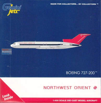 GEMGJ2354 1:400 Gemini Jets Northwest Orient B727-200 Reg #N298US (pre-painted/pre-built)