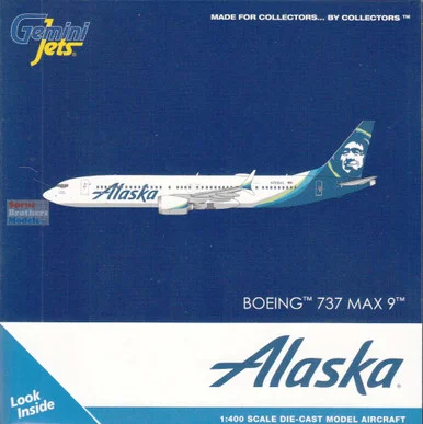 GEMGJ2393 1:400 Gemini Jets Alaska Airlines B737 Max 9 Reg #N708AL (pre-painted/pre-built)