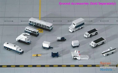 GEMGJARPTSETA 1:400 Gemini Jets 14 Piece Ground Accessories Set (pre-painted/pre-built)