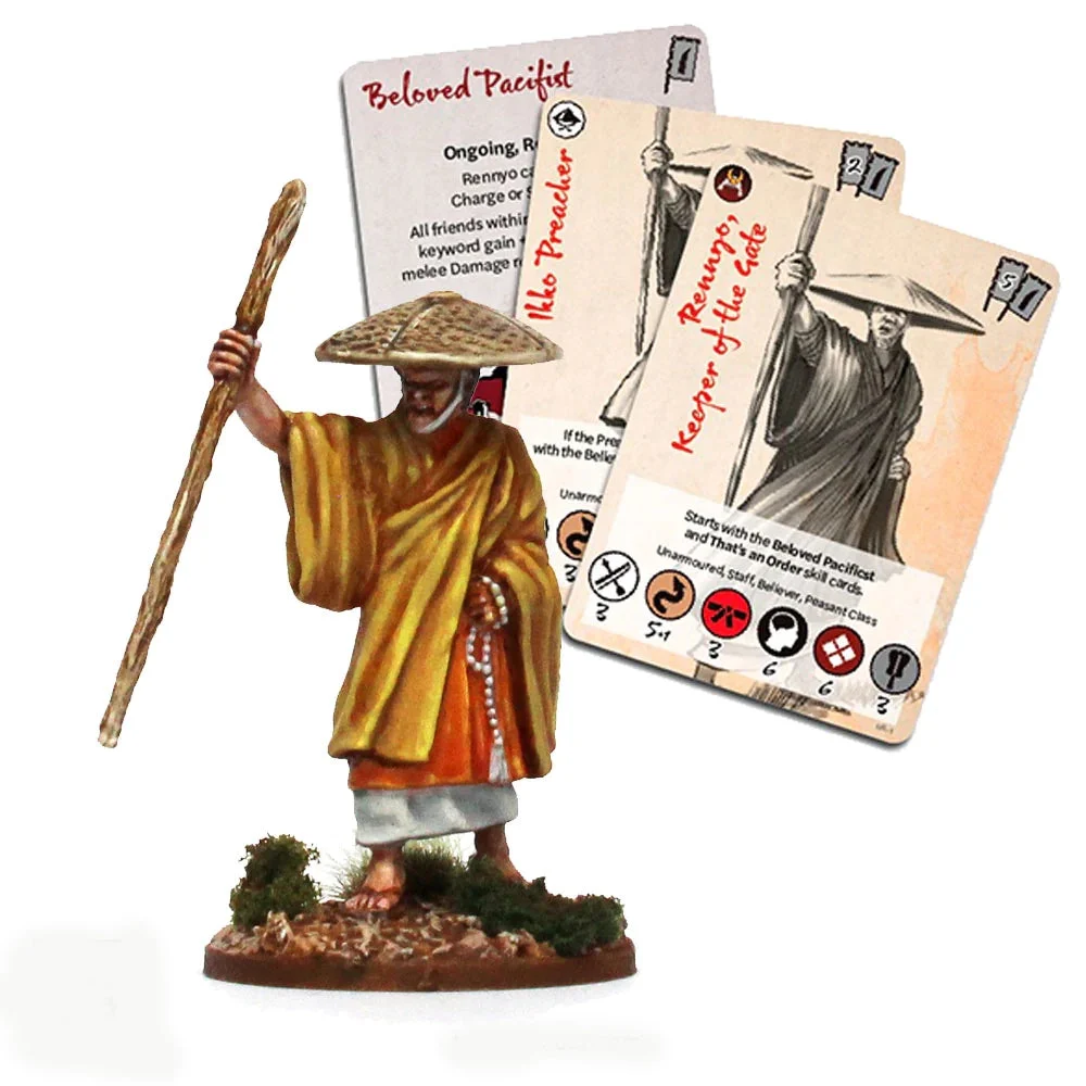 Test of Honour Rennyo, Keeper of the Gate, 28 mm Scale Metal Figure - Grey For Now Games