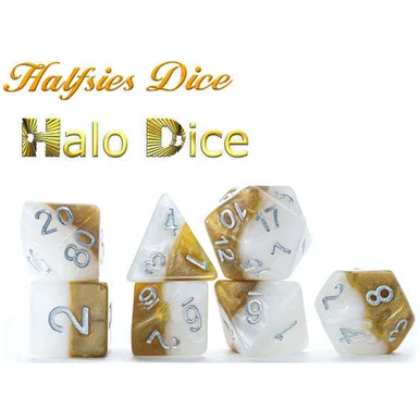 Gate Keeper Games GKGH70-7d: Halfsies Dice: Halo 7 Dice Set