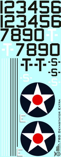 1/32 Gold Medal Decals - TBD-1 Devastator Trumpeter - Early Set Add-On B