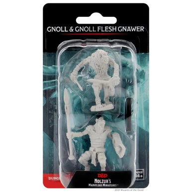 Wizkids 90066 Dungeons & Dragons Nolzur`s Marvelous Unpainted Miniatures: Gnoll & Gnoll Flesh Gnawer