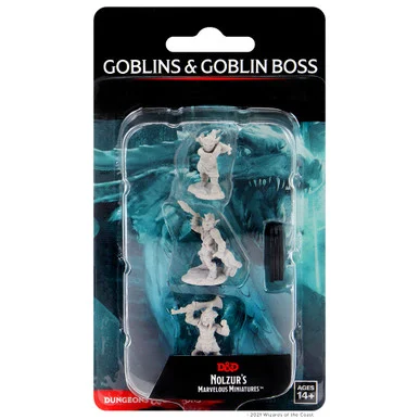 Wizkids 90063 Dungeons & Dragons Nolzur`s Marvelous Unpainted Miniatures: Goblins & Goblin Boss