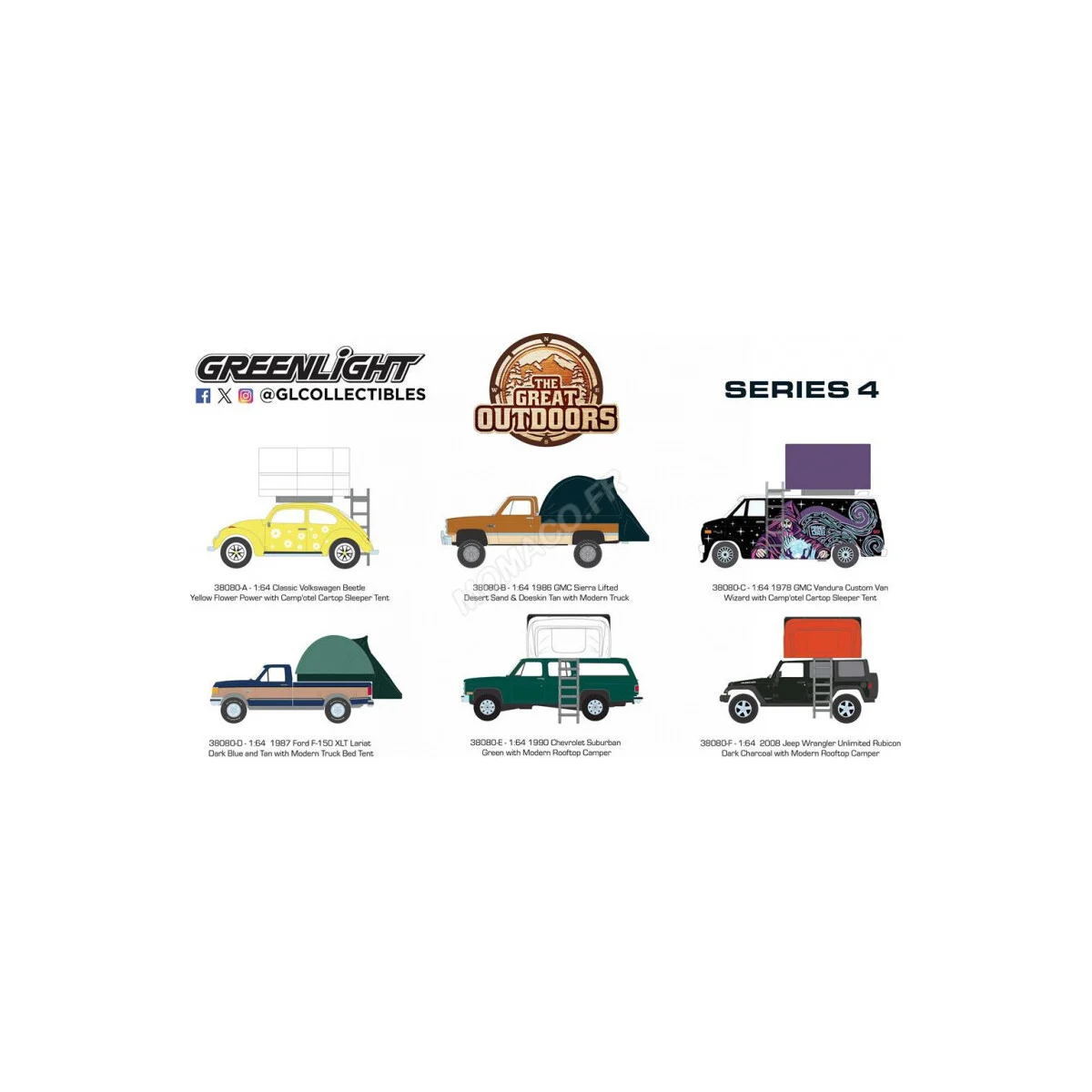 6-piece box: the great outdoors - series 4 (sold out) Die cast