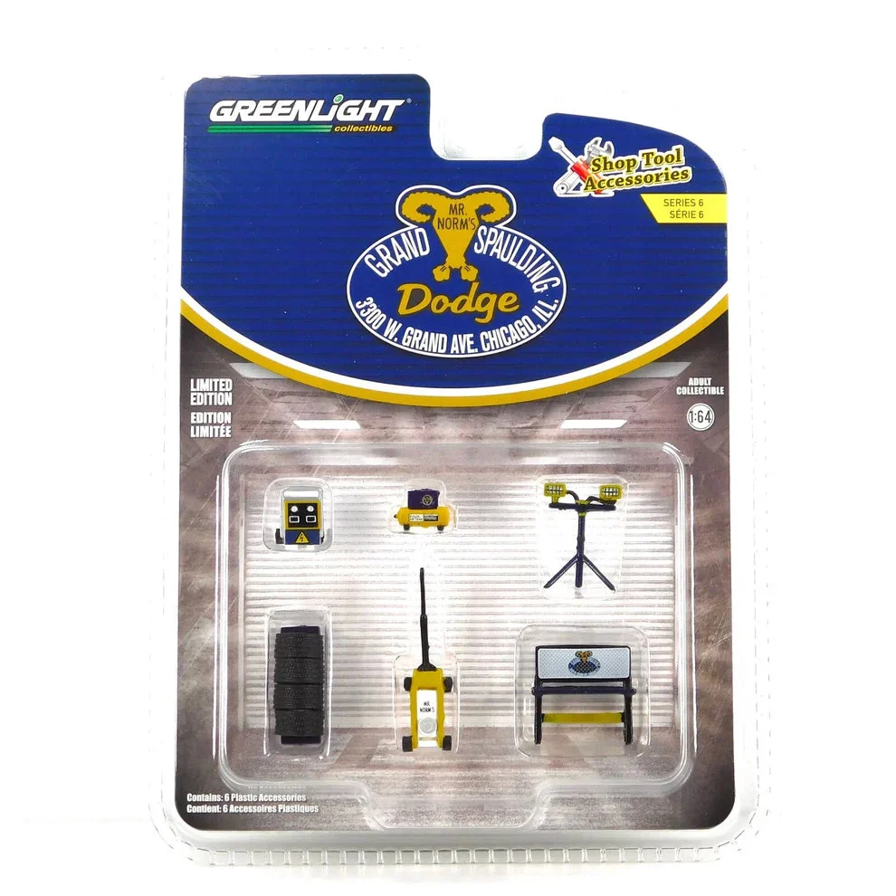 Greenlight Collectibles Shop Tool Accessories Series 6 – Mr. Norm’s Garage Equipment Set 1/64 Scale Accessory Kit