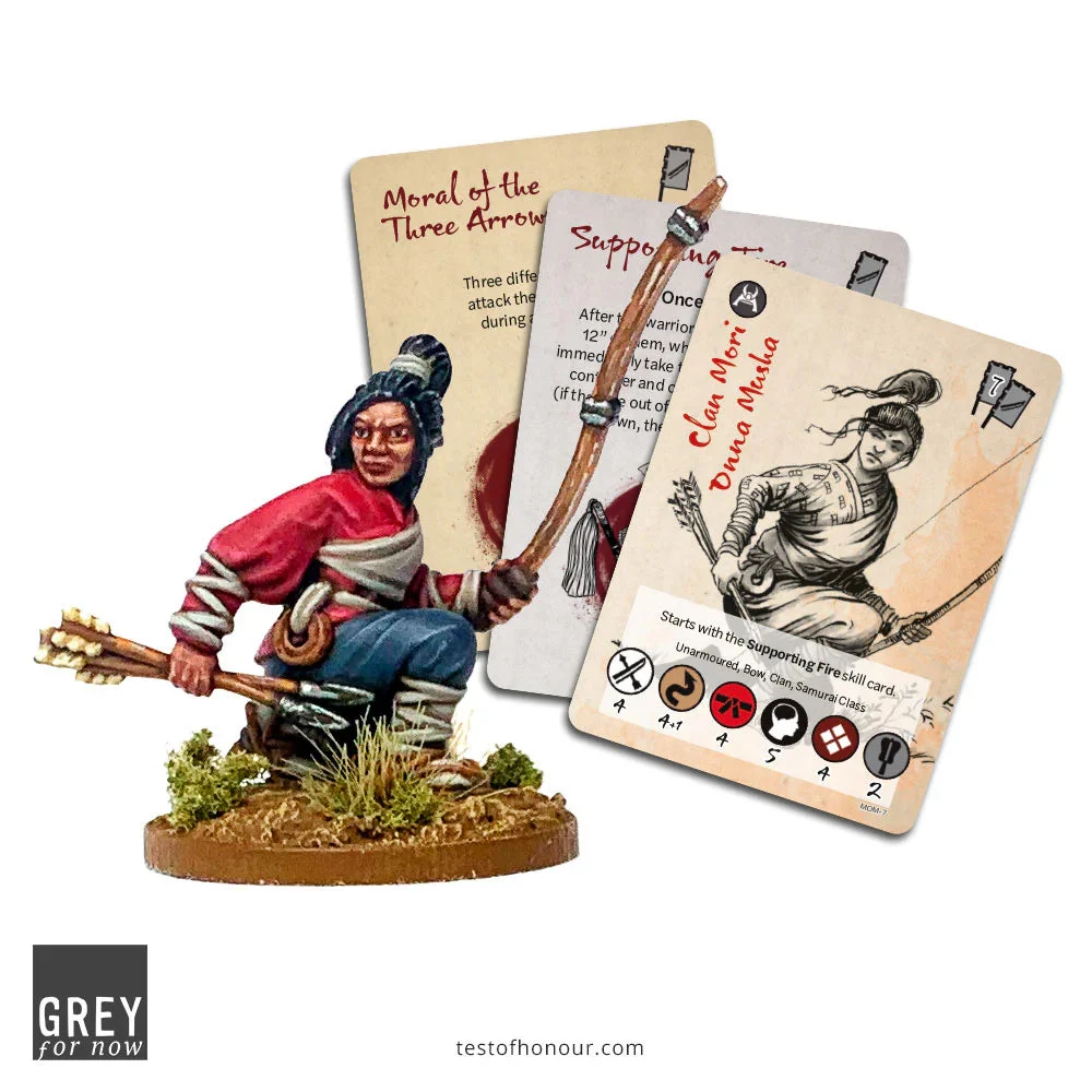 Grey For Now Games Test of Honour Clan Mori Onna Musha 28mm Scale Metal Figures