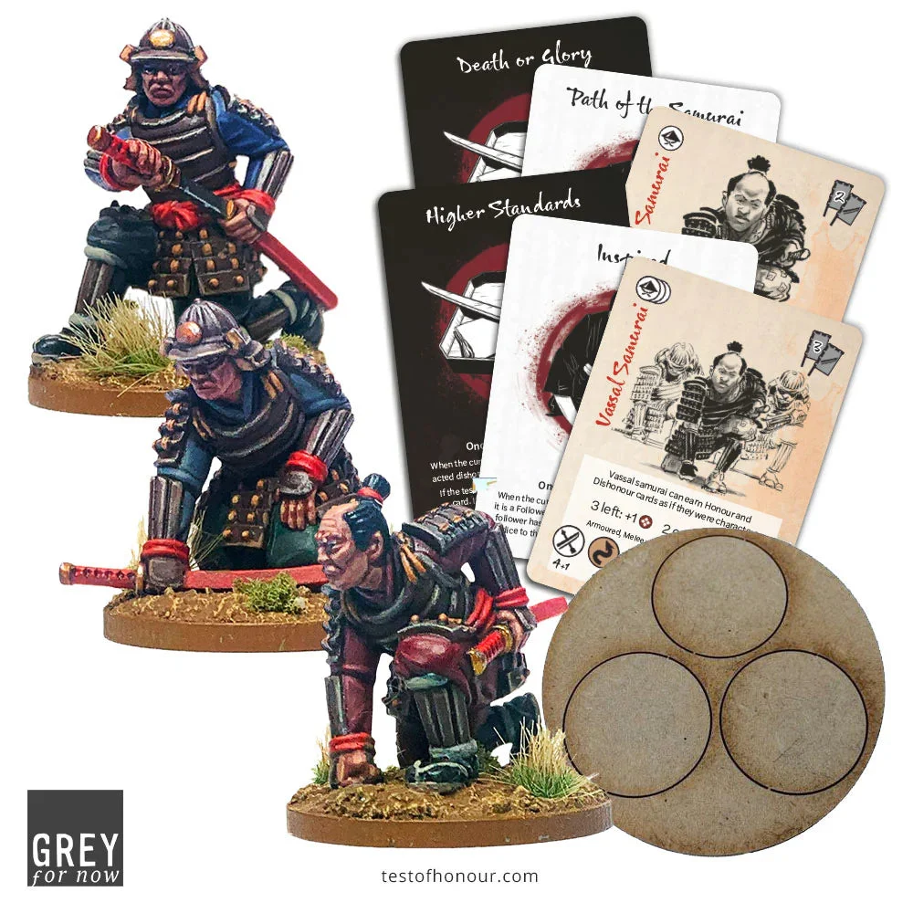 Grey For Now Games Test of Honour Vassal Samurai 28mm Scale Metal Figures