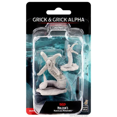 Wizkids 90068 Dungeons & Dragons Nolzur`s Marvelous Unpainted Miniatures: Grick & Grick Alpha
