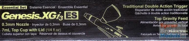 GRXXGI3ES Grex Essential Set: Genesis.XGi3 Ergonomic Dual Action Airbrush, Top/Gravity Feed Airbrush 0.3mm Nozzle / 7ml Fluid Reservoir